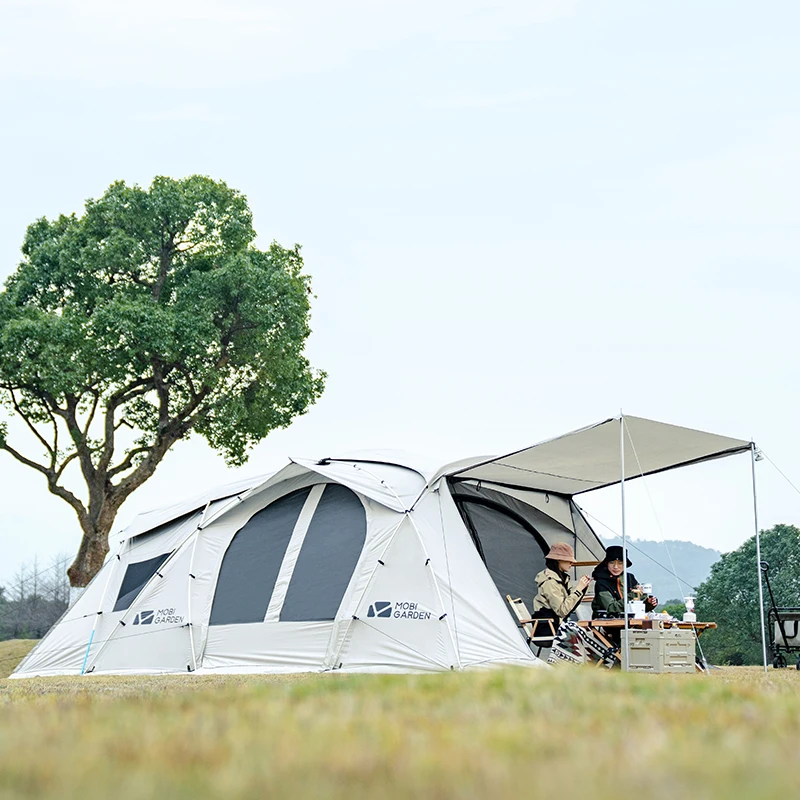 MOBI GARDEN ベージュキャンプテント Amazon | MOBI GARDEN タープ 防水タープ タープテント 5.2×4.5